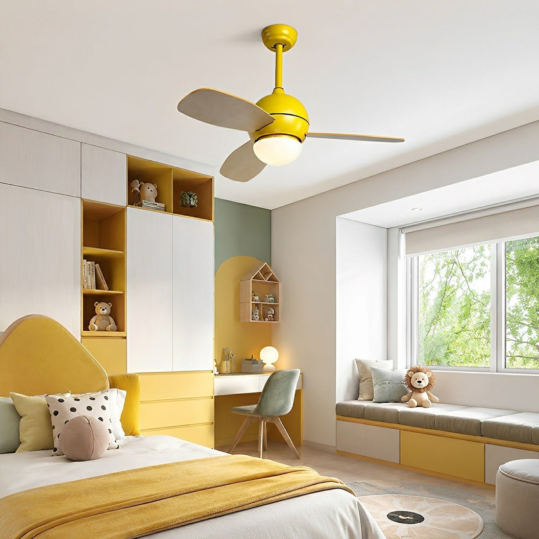 Nordic Minimalist LED Ceiling Paddle Fan DC Motor Fan Light - Flyachilles
