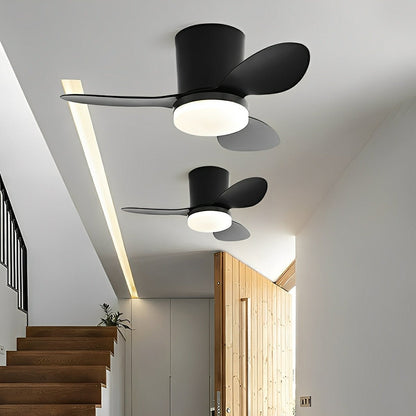 Nordic Modern Minimalist DC Motor Reverse LED Ceiling Fan Light - Flyachilles