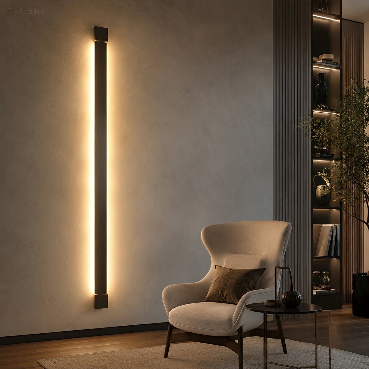 Nordic Ultra - thin Long Strip LED Rotatable Background Wall Light - Flyachilles