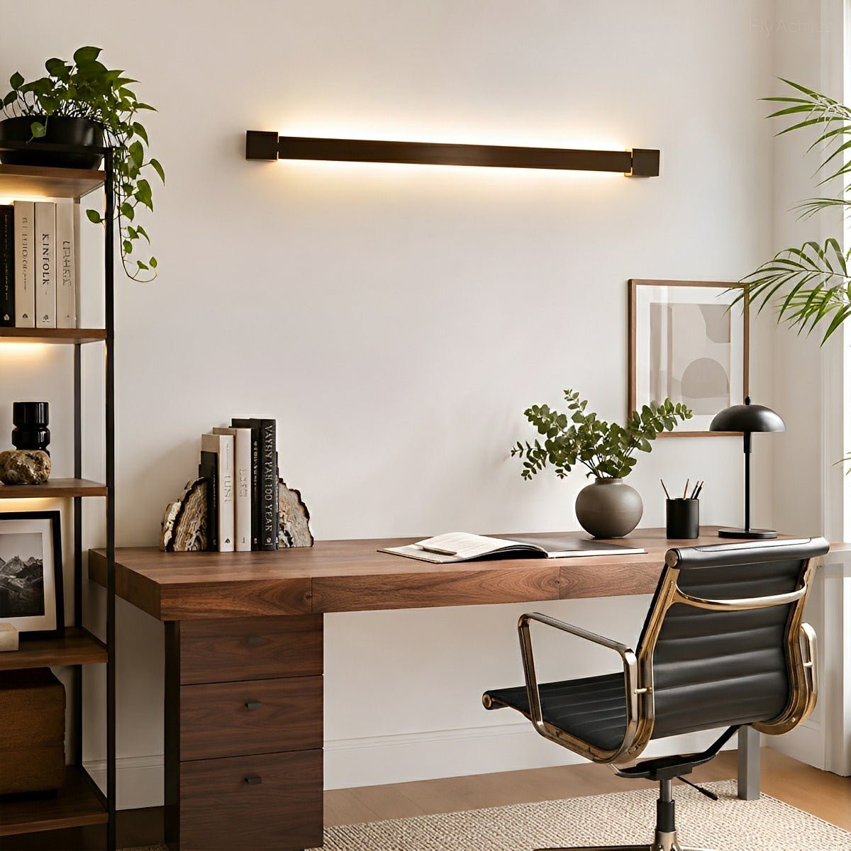 Nordic Ultra - thin Long Strip LED Rotatable Background Wall Light - Flyachilles