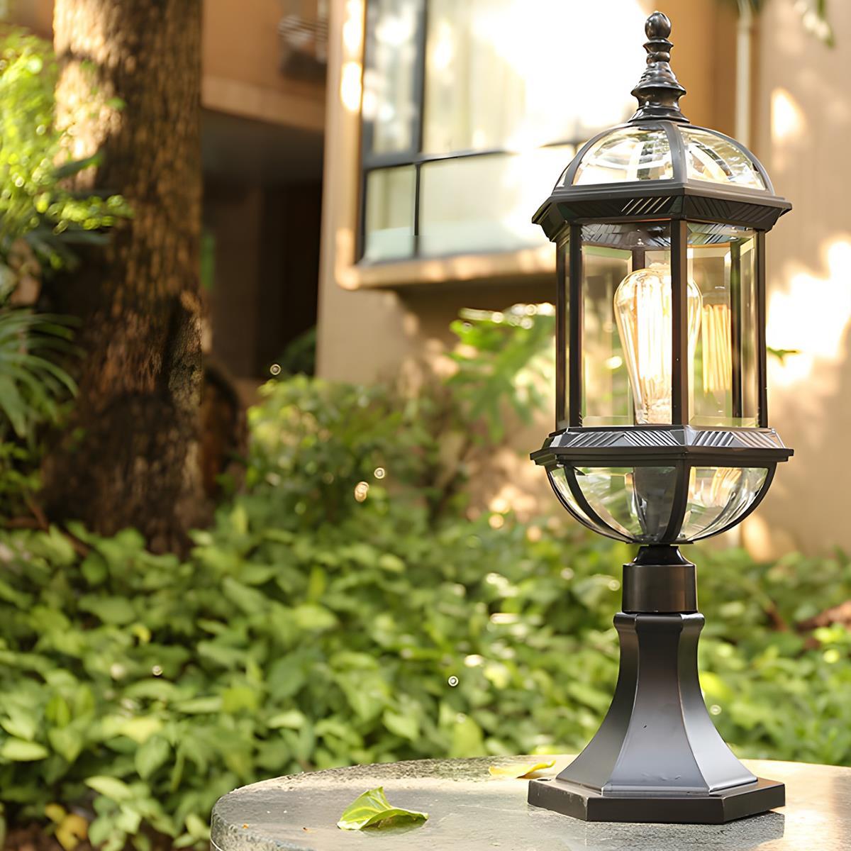 Hardoll 10W Solar Pillar Wall Gate Post Lamp With Pole For Home Outdoor Garden 500x500