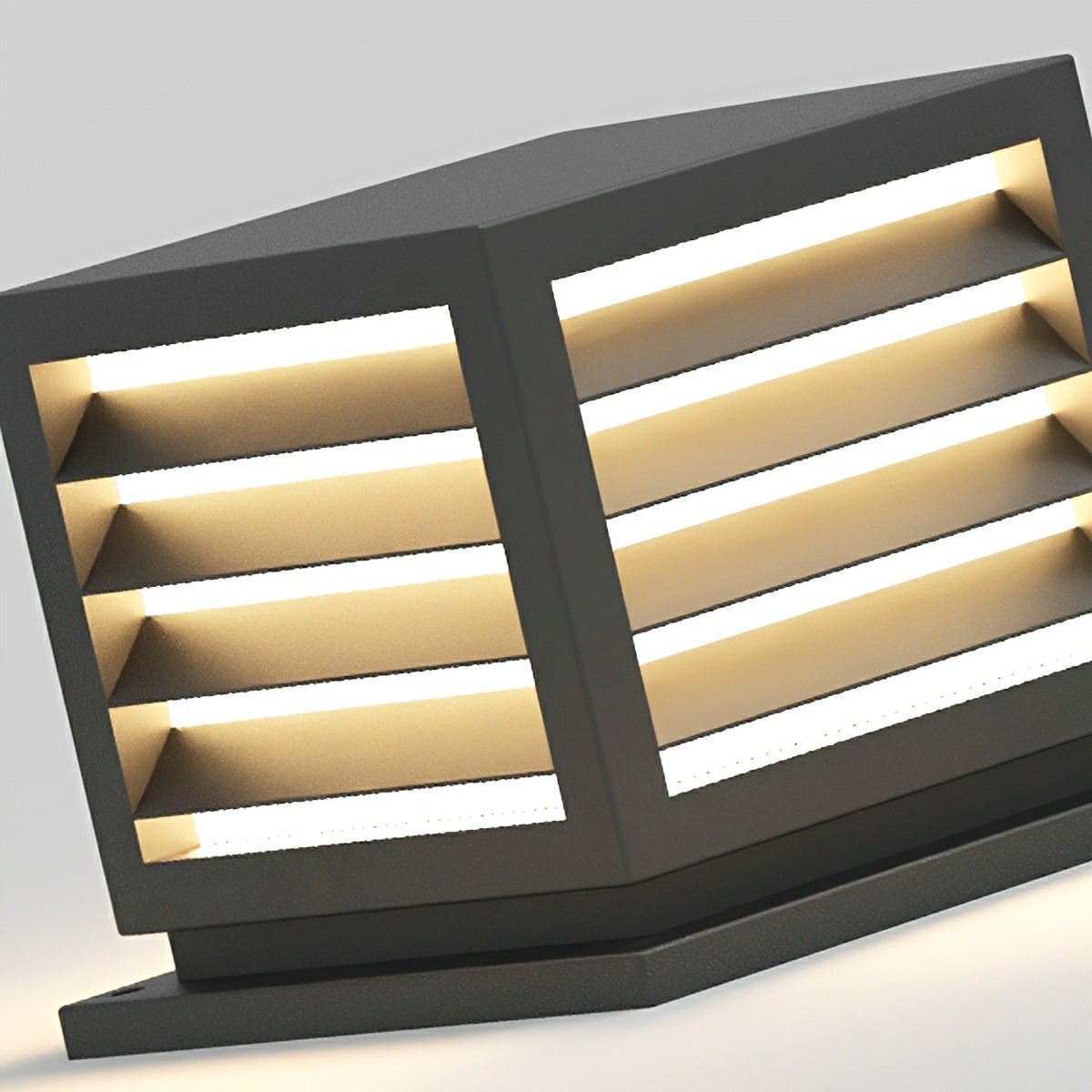 Outdoor Black Square Grille Post Cap Lights Fence Column Light - Flyachilles