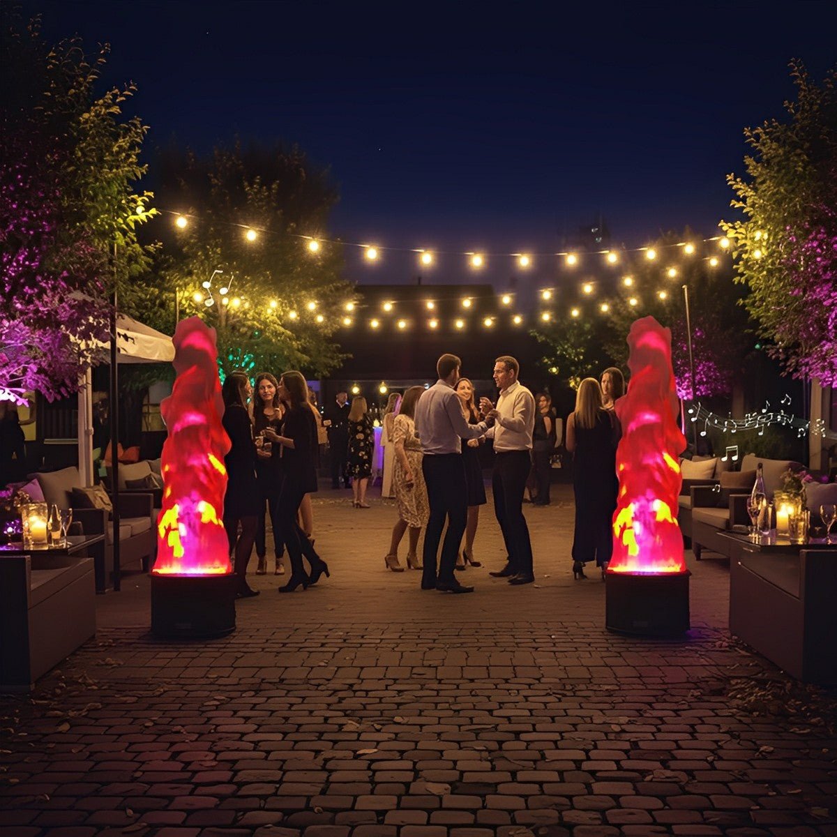 Outdoor Fake LED Flame Light Effects Lighting Christmas Bonfire Party Decor - Flyachilles