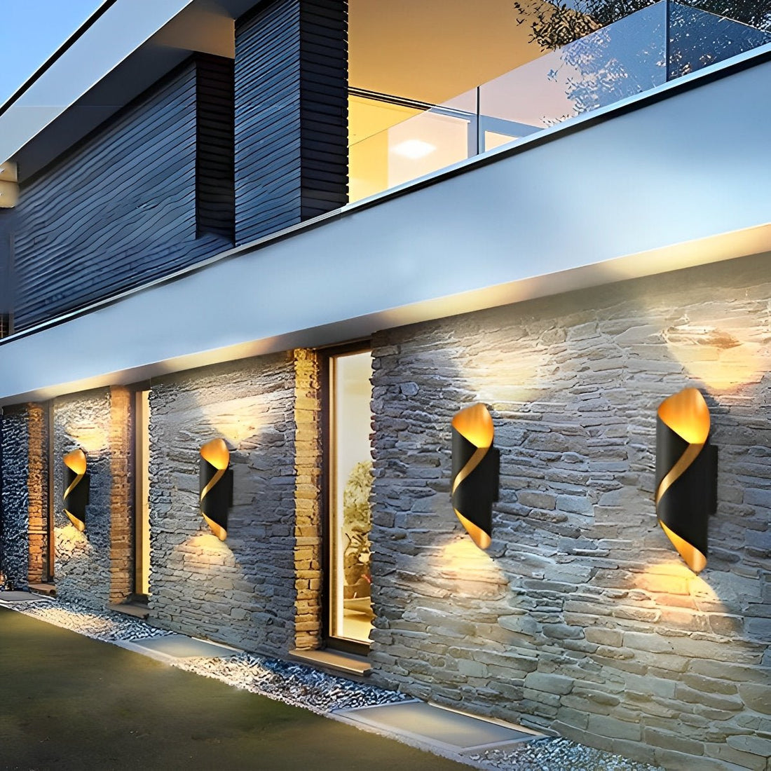 Outdoor LED Up and Down Light Waterproof Modern Wall Sconce Lighting - Flyachilles