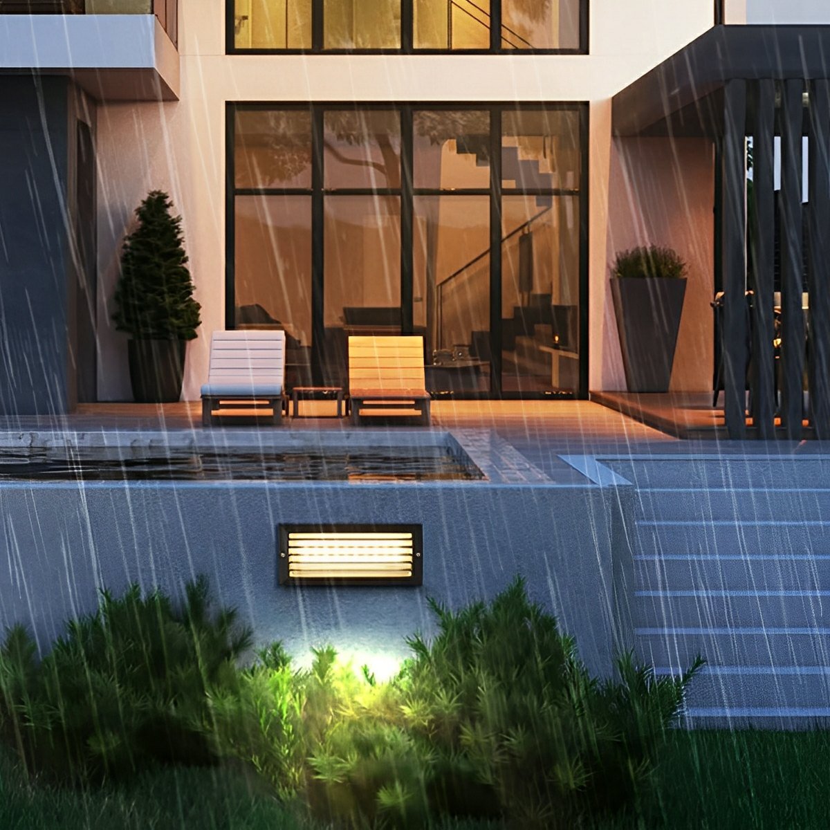 Outdoor Minimalist LED Recessed Stairway Wall Lights - Flyachilles