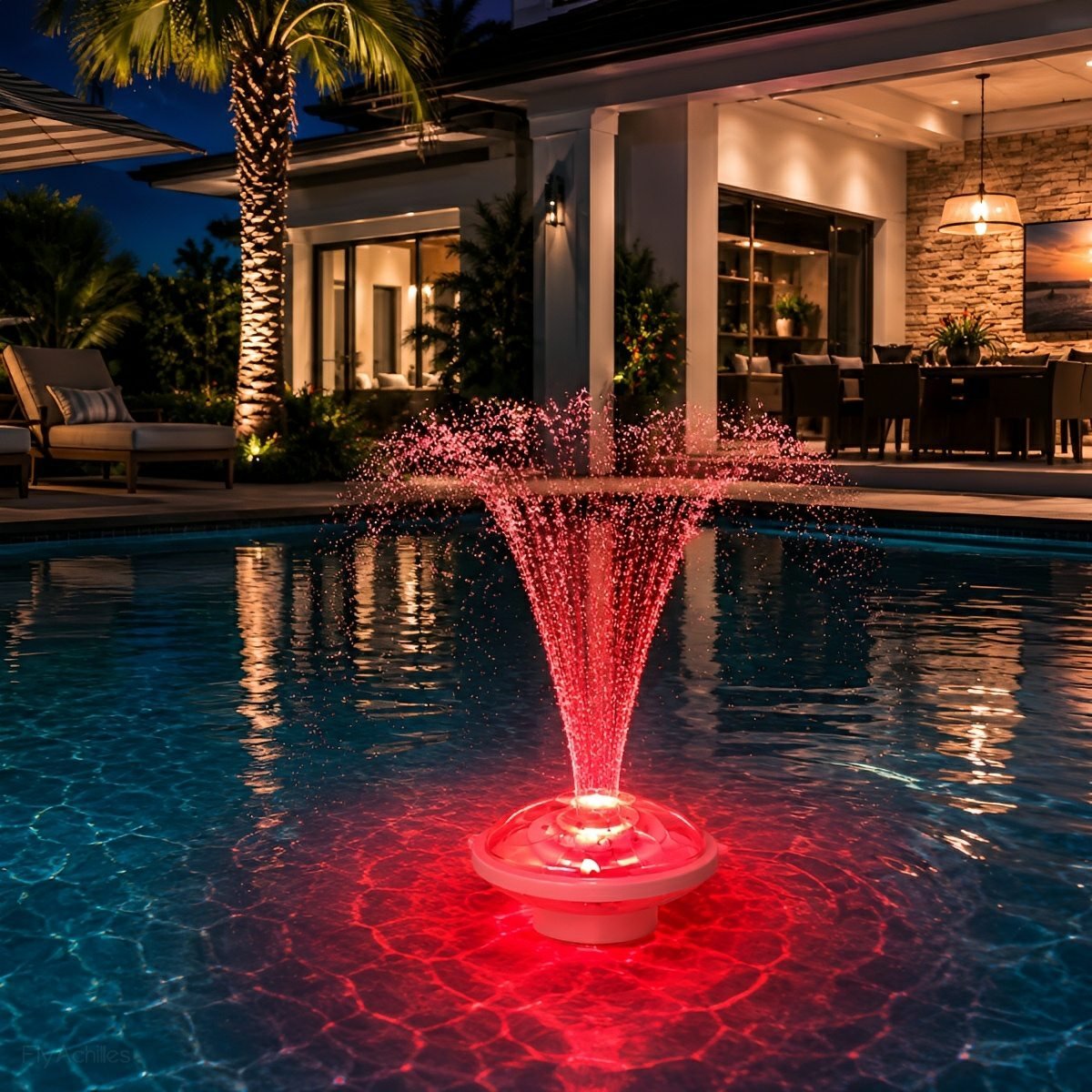Outdoor RGB Floating Fountain Pool Light - Flyachilles
