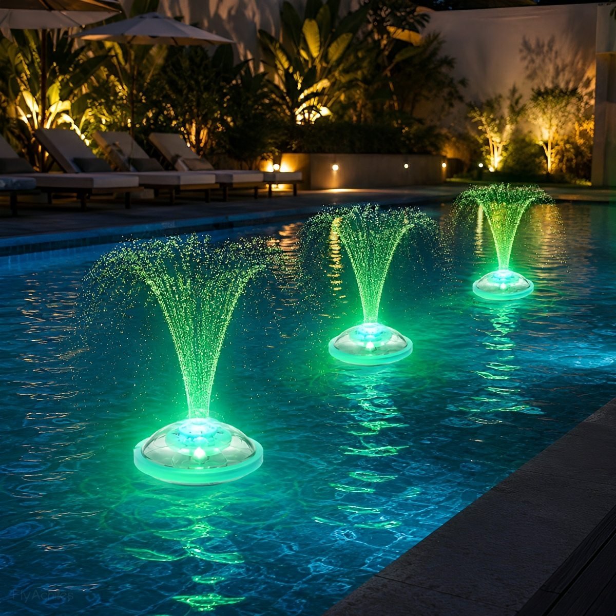 Outdoor RGB Floating Fountain Pool Light - Flyachilles