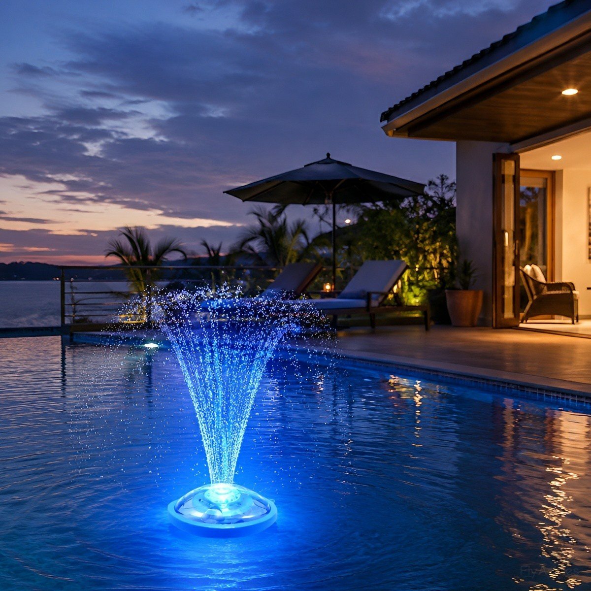 Outdoor RGB Floating Fountain Pool Light - Flyachilles