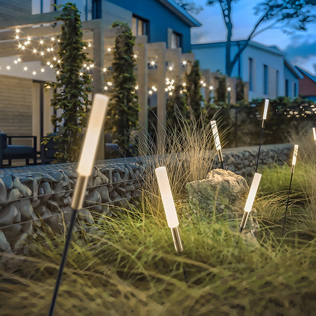 Outdoor Solar Reed Shaped Lights Waterproof LED Landscape Lighting - Flyachilles
