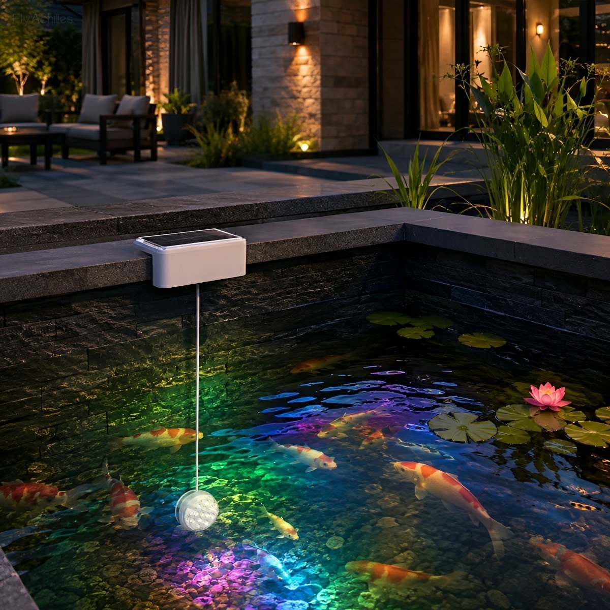 Outdoor Solar RGB Pool Light Underwater Lighting - Flyachilles