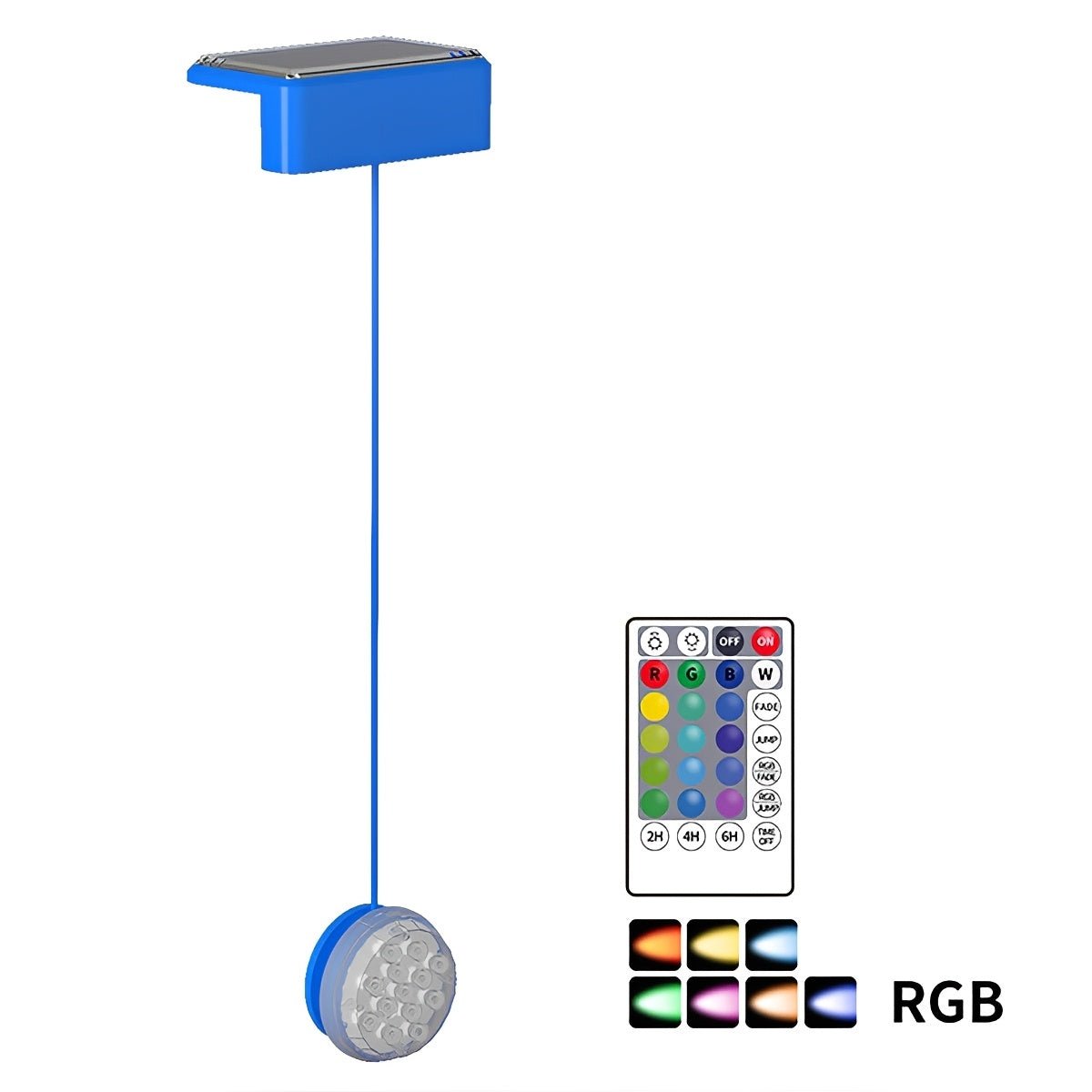 Outdoor Solar RGB Pool Light Underwater Lighting - Flyachilles