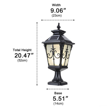 Outdoor Victorian Style Fence Post Lights LED Column Light Pillar - Flyachilles