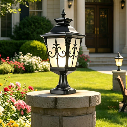 Outdoor Victorian Style Fence Post Lights LED Column Light Pillar - Flyachilles