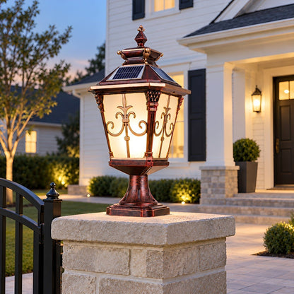 Outdoor Victorian Style Fence Post Lights LED Column Light Pillar - Flyachilles