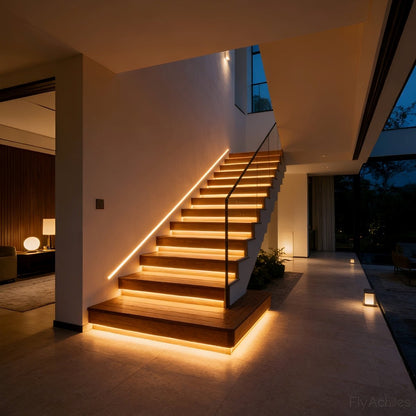Outdoor Waterproof Flexible Rececessed Linear LED Strip Lights Stair Light DC24V - Flyachilles