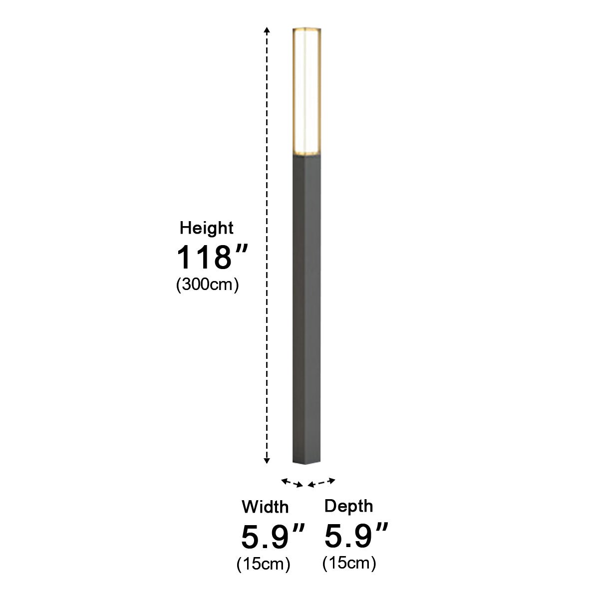 Outdoor Waterproof High Pole Post Lights Pathway Lights - Flyachilles