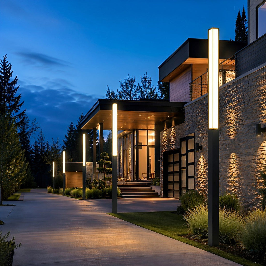 Outdoor Waterproof High Pole Post Lights Pathway Lights - Flyachilles