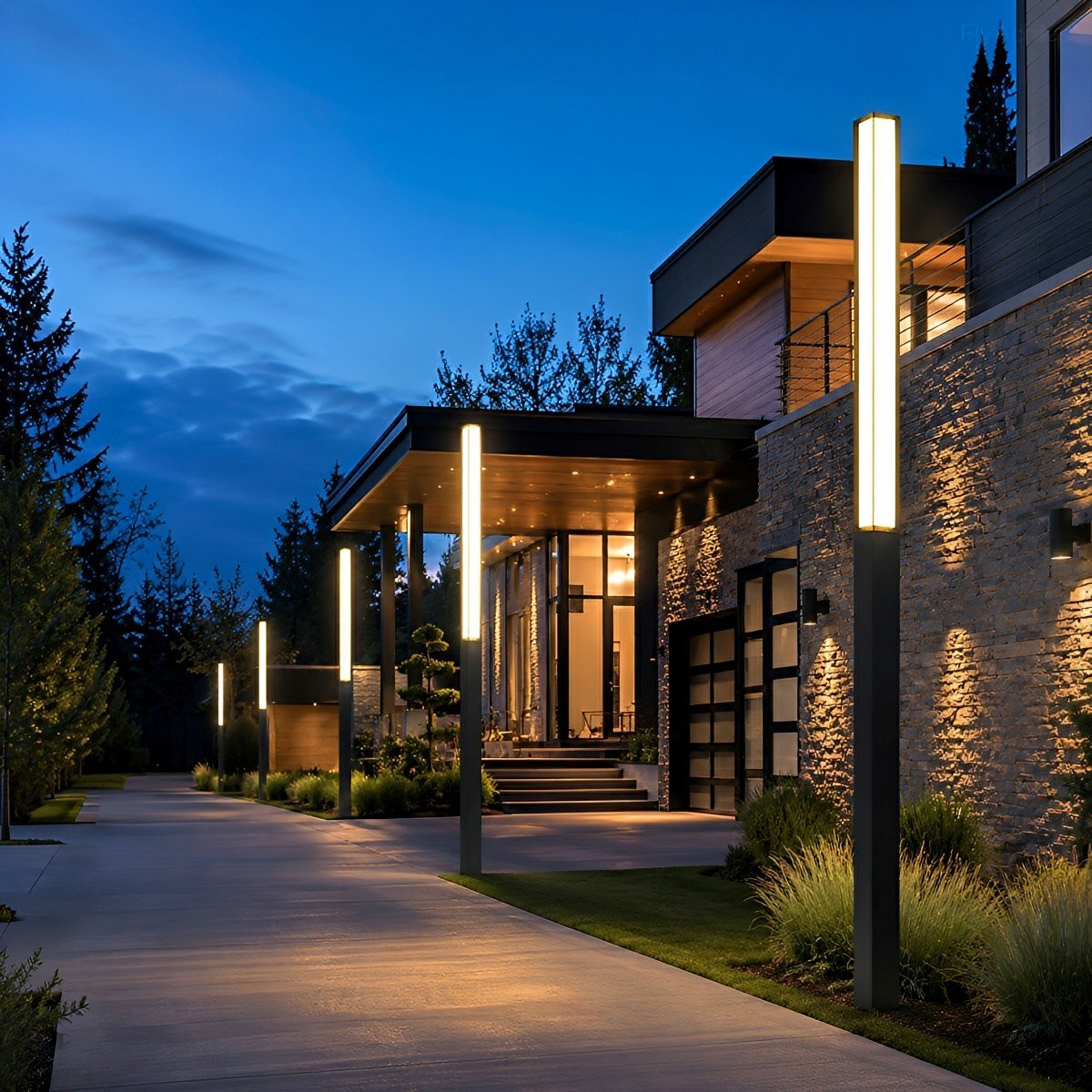 Outdoor Waterproof High Pole Post Lights Pathway Lights - Flyachilles