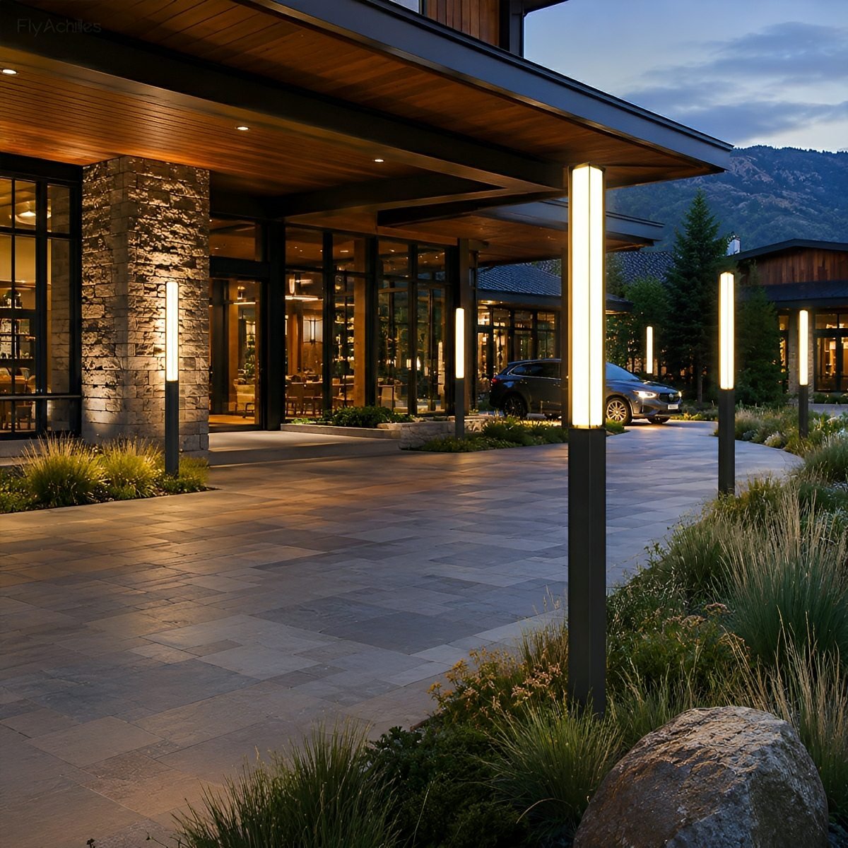 Outdoor Waterproof High Pole Post Lights Pathway Lights - Flyachilles