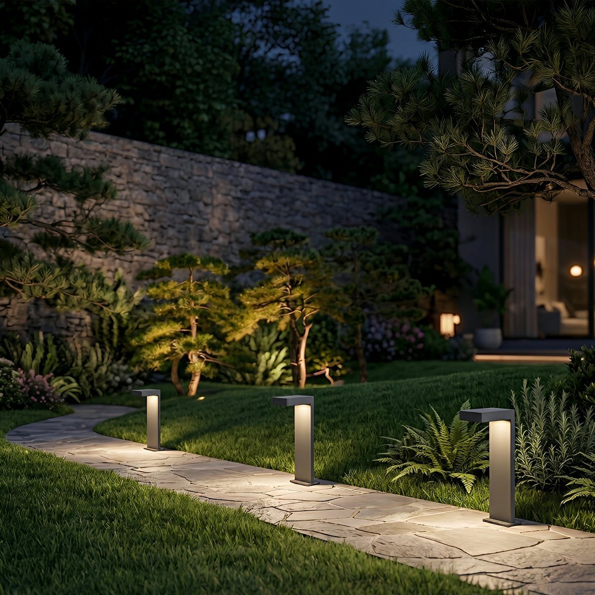 Outdoor Waterproof L-Shaped LED Bollard Light Path Light - Flyachilles