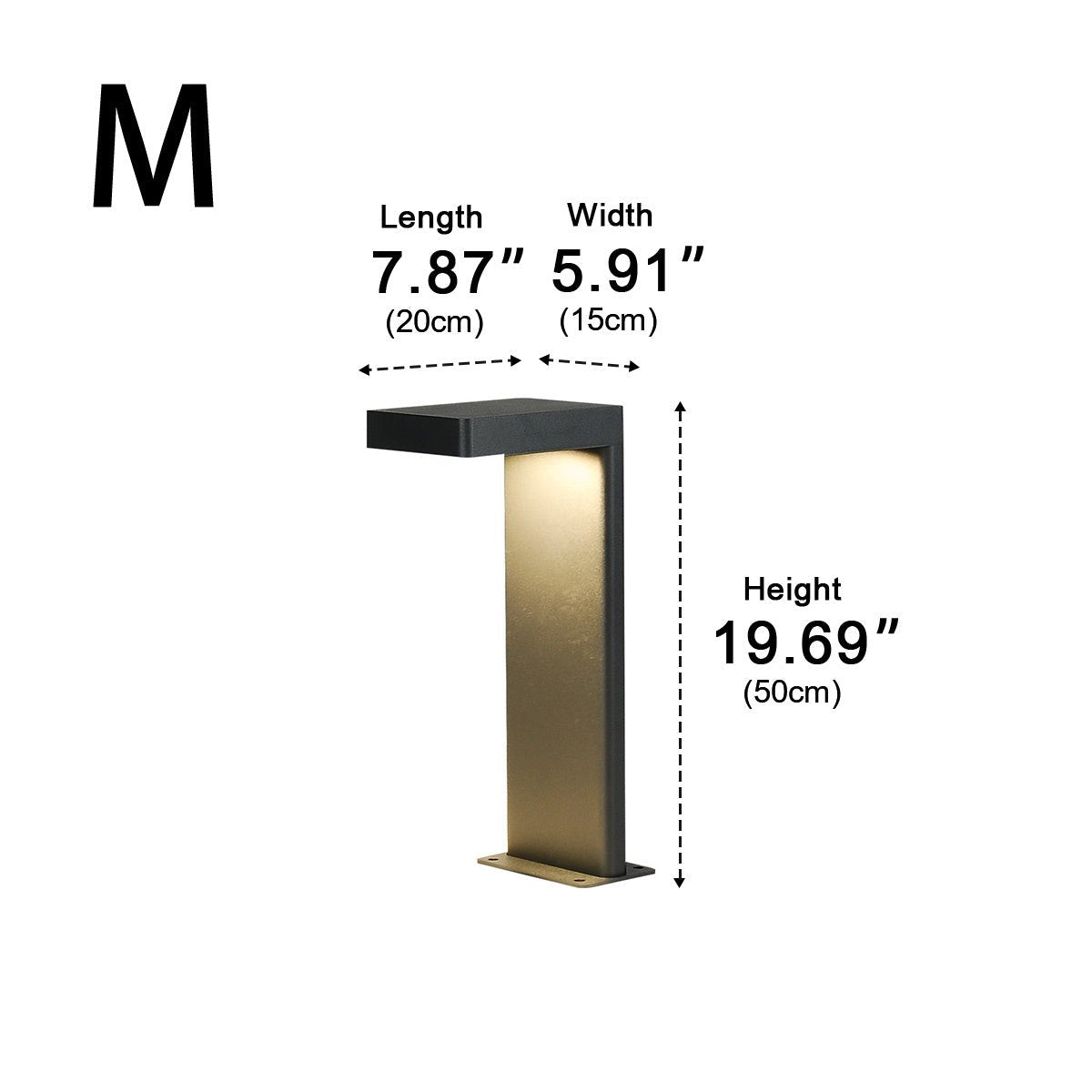 Outdoor Waterproof L-Shaped LED Bollard Light Path Light - Flyachilles