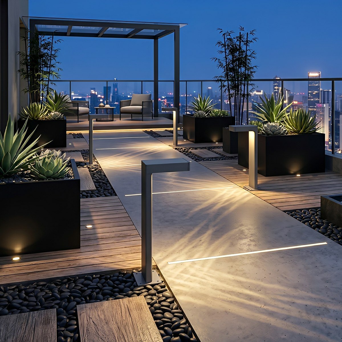 Outdoor Waterproof L-Shaped LED Bollard Light Path Light - Flyachilles