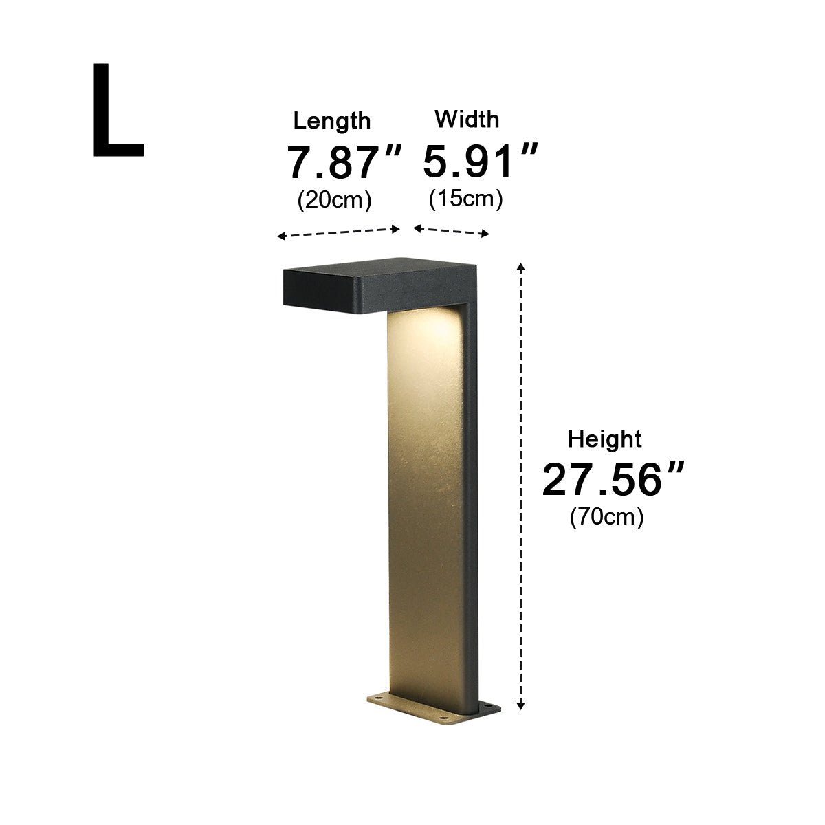 Outdoor Waterproof L-Shaped LED Bollard Light Path Light - Flyachilles