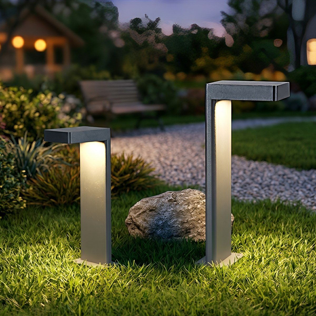 Outdoor Waterproof L-Shaped LED Bollard Light Path Light - Flyachilles