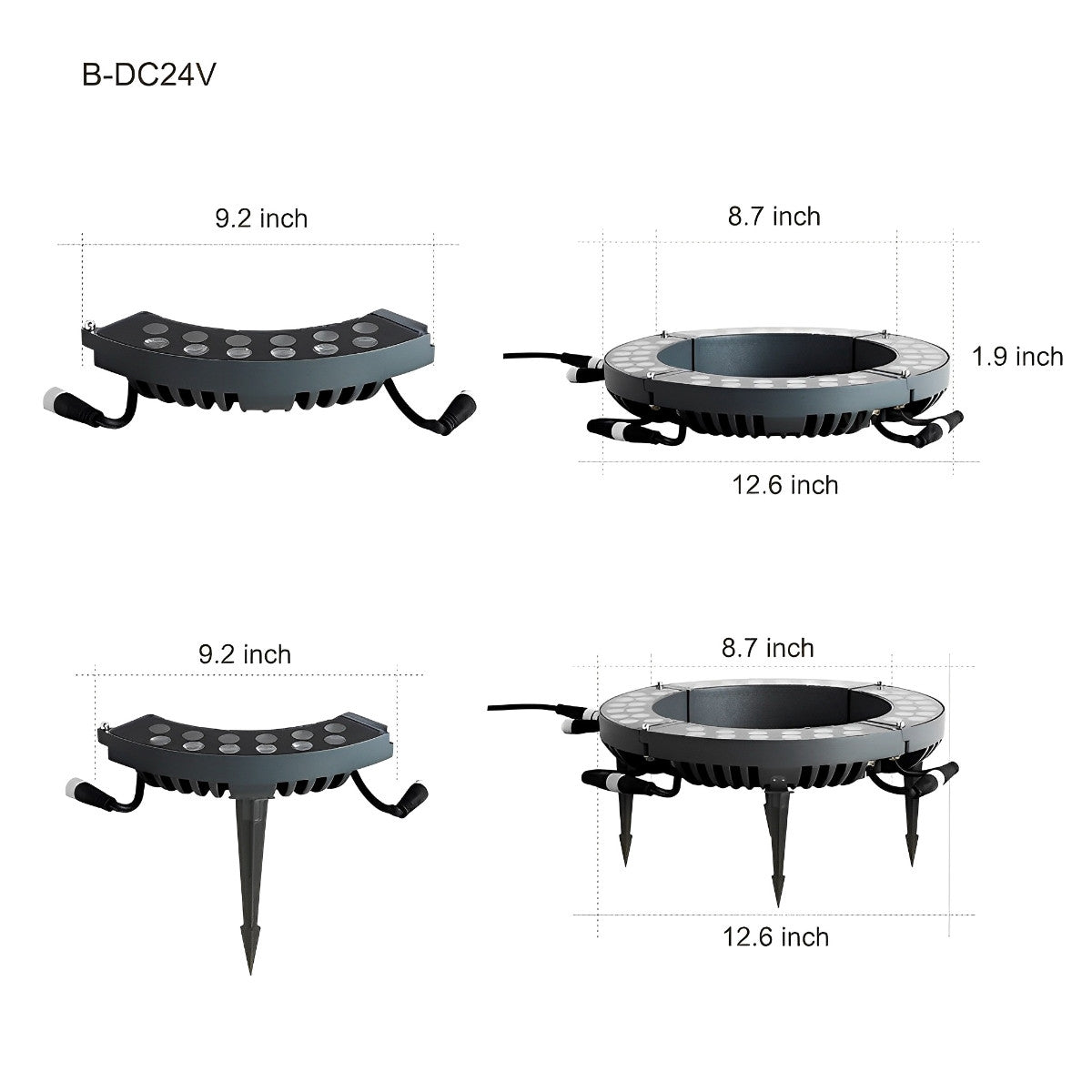 Outdoor Waterproof LED Arc Spot Lights for Trees Lawn - Flyachilles