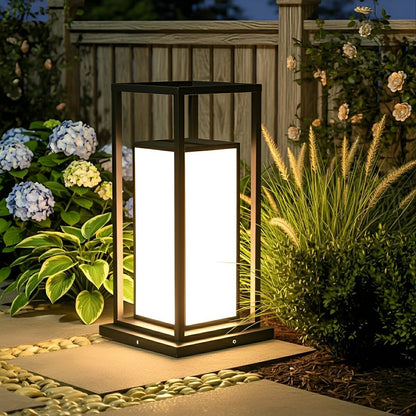 Outdoor Waterproof LED Black Modern Outdoor Fence Post Lights - Flyachilles