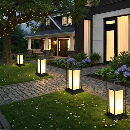 Outdoor Waterproof LED Black Modern Outdoor Fence Post Lights - Flyachilles