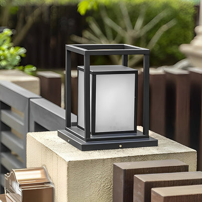 Outdoor Waterproof LED Black Modern Outdoor Solar Fence Post Lights - Flyachilles