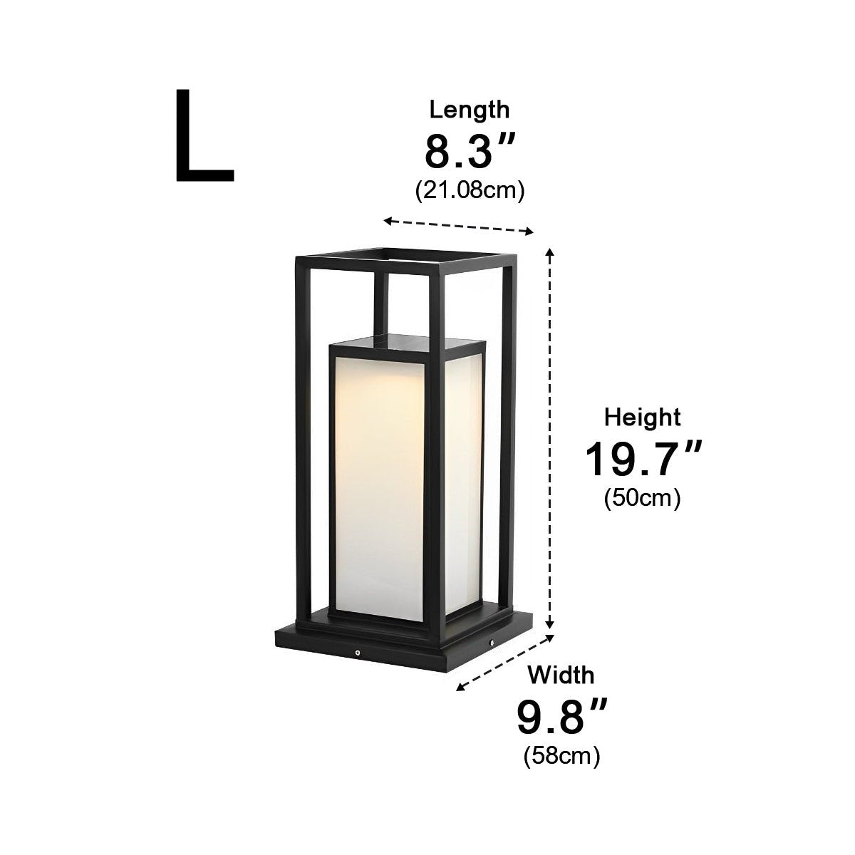 Outdoor Waterproof LED Black Modern Outdoor Solar Fence Post Lights - Flyachilles