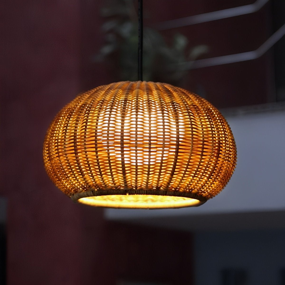 Outdoor Waterproof Oval Rattan Lanterns Pendant Lights - Flyachilles