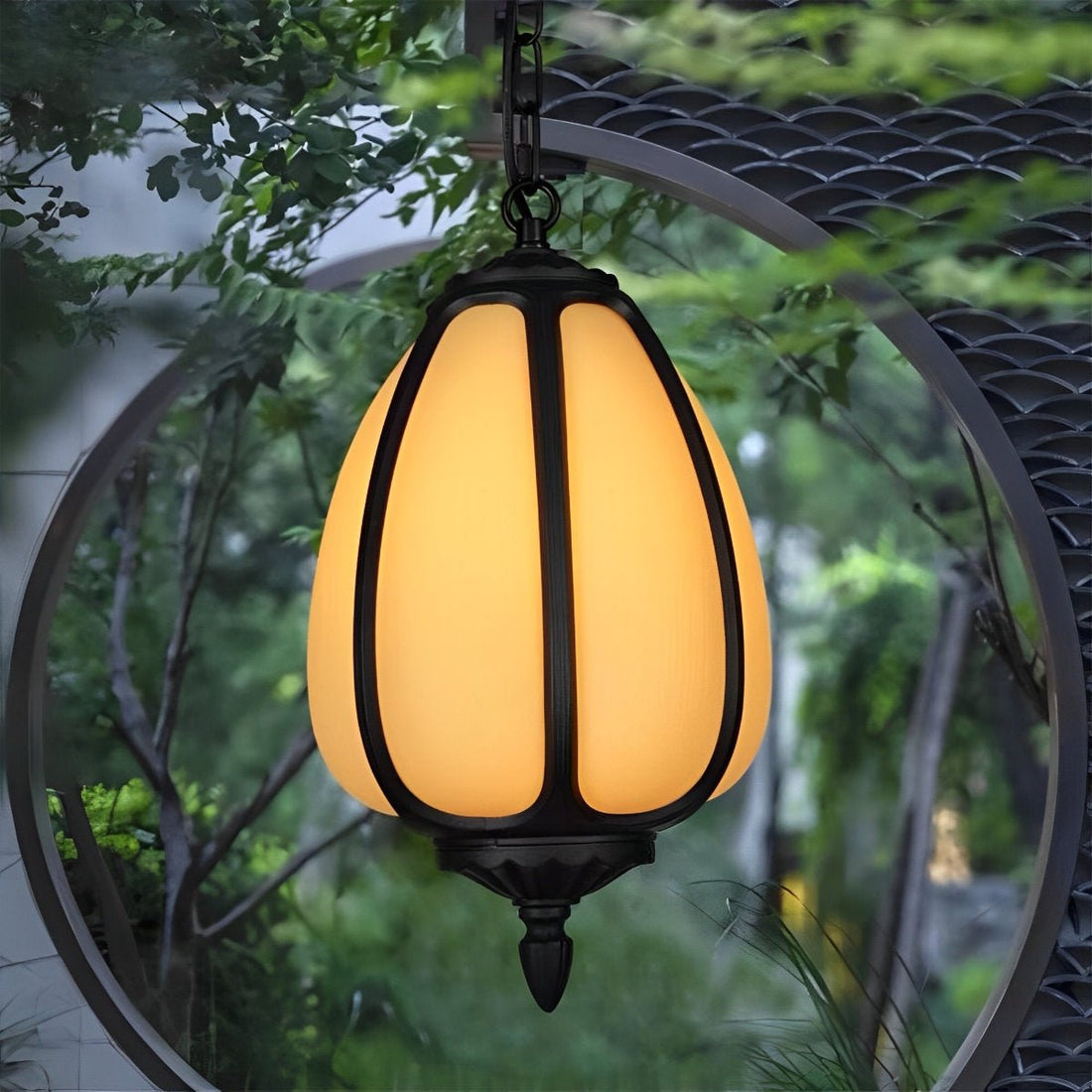 Outdoor Waterproof Pumpkin Pendant Lights Garden Lantern Lamp - Flyachilles