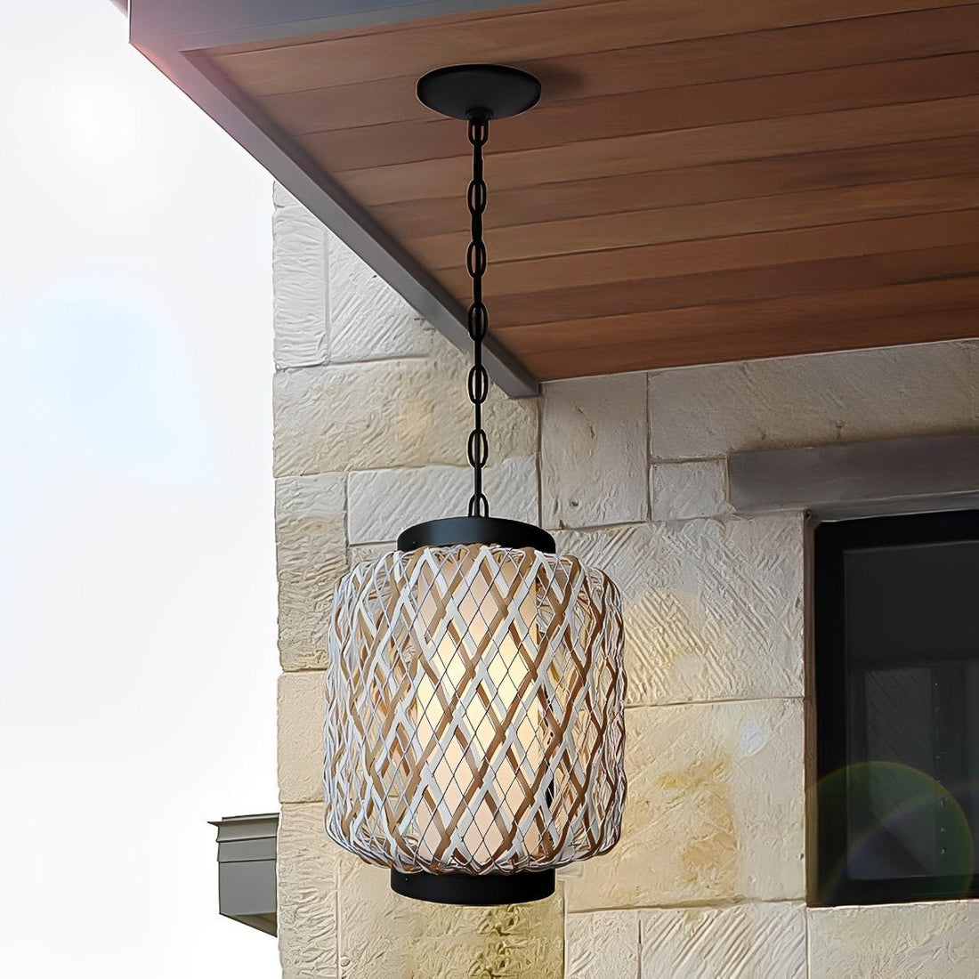 Outdoor Waterproof Rattan Hanging Lanterns Pandent Lights - Flyachilles