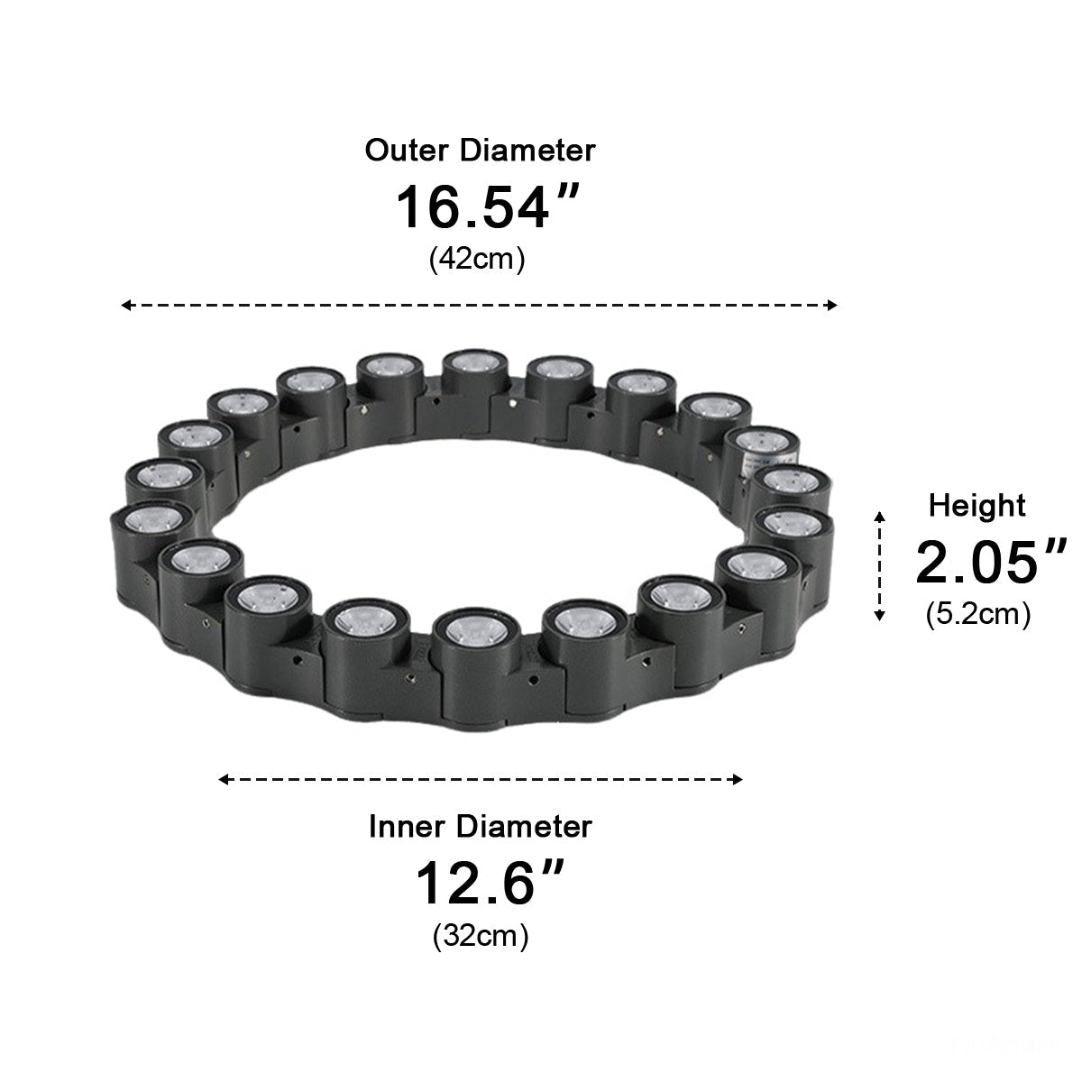 Outdoor Waterproof Ring Round LED Column Tree Light Spot Lights - Flyachilles