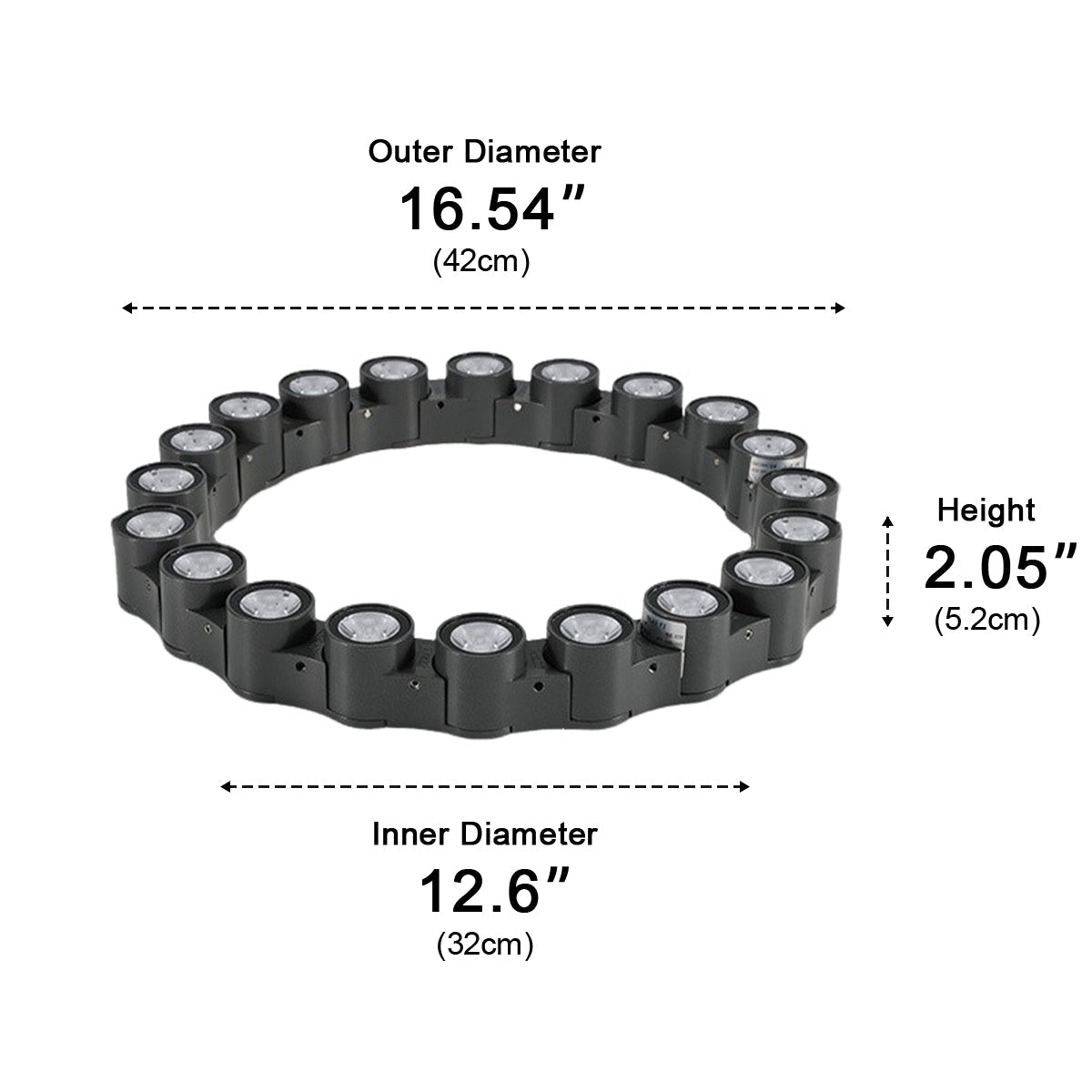 Outdoor Waterproof Ring Round LED Column Tree Light Spot Lights - Flyachilles