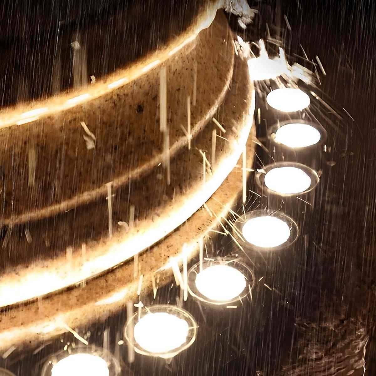 Outdoor Waterproof Ring Round LED Column Tree Light Spot Lights Low Voltage Light Beam 5 Head Warm White