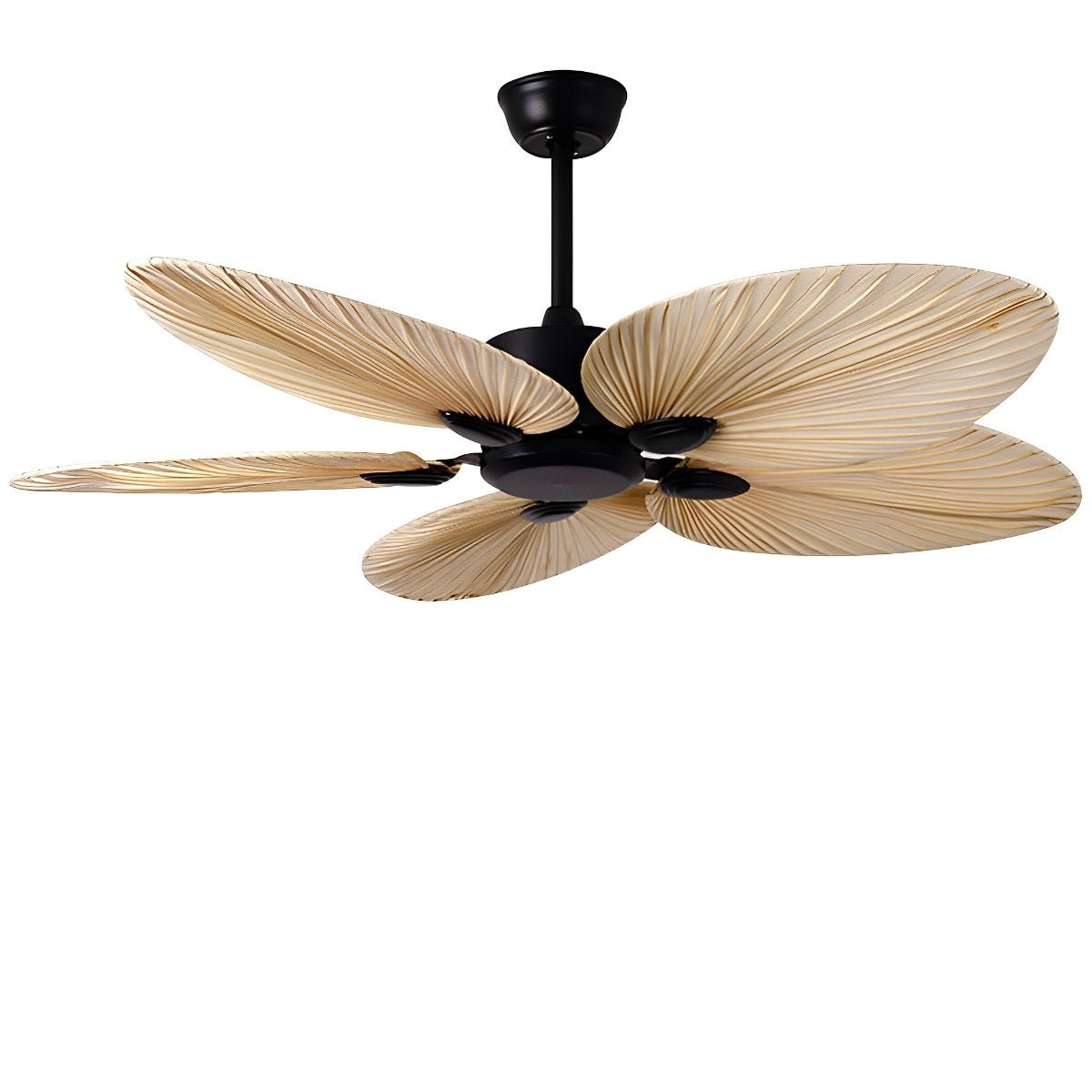 Palm Leaf Ceiling Fan with Silent Frequency Conversion Remote Control For Bedroom - Flyachilles