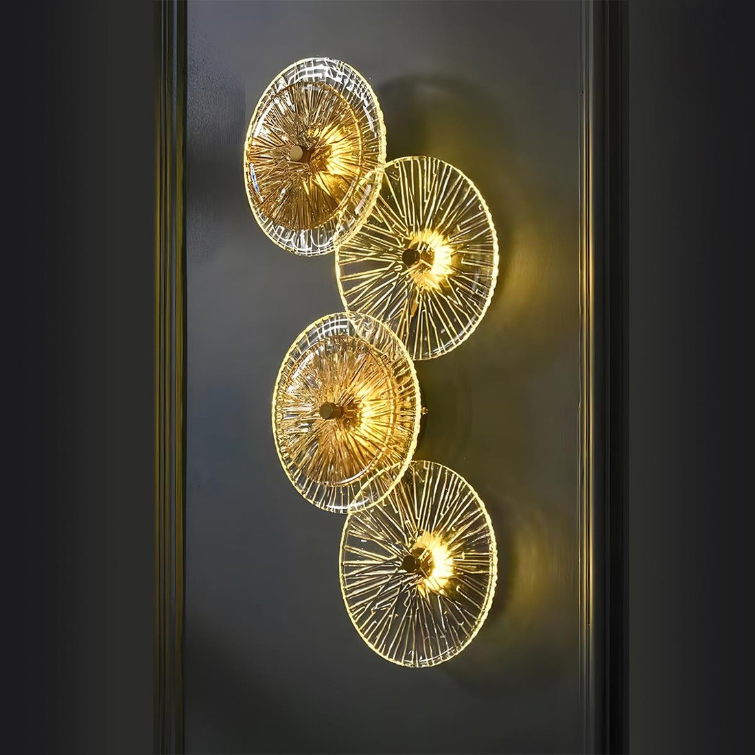 Petals Round Glass Luxury LED Personality Post - Modern Wall Sconce - Flyachilles