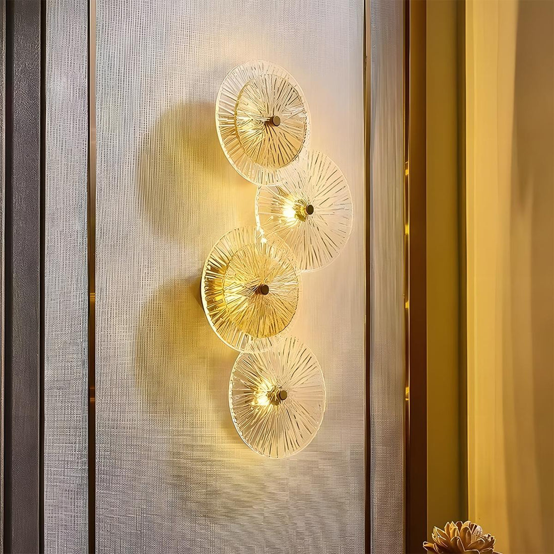 Petals Round Glass Luxury LED Personality Post - Modern Wall Sconce - Flyachilles