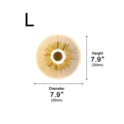 Petals Round Glass Luxury LED Personality Post - Modern Wall Sconce - Flyachilles