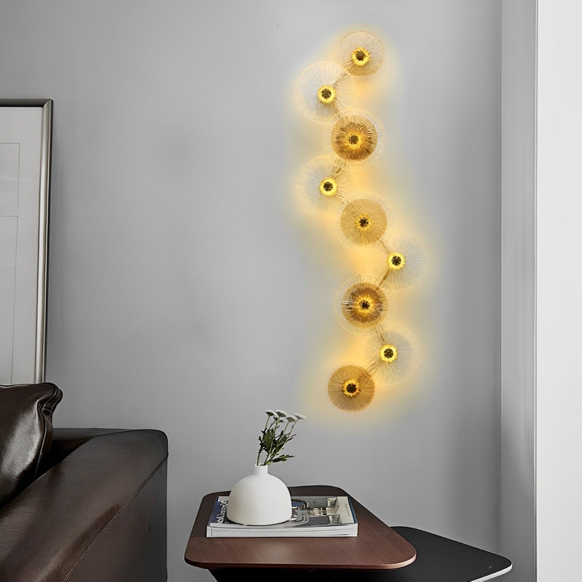 Petals Round Glass Luxury LED Personality Post - Modern Wall Sconce - Flyachilles