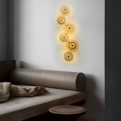 Petals Round Glass Luxury LED Personality Post - Modern Wall Sconce - Flyachilles