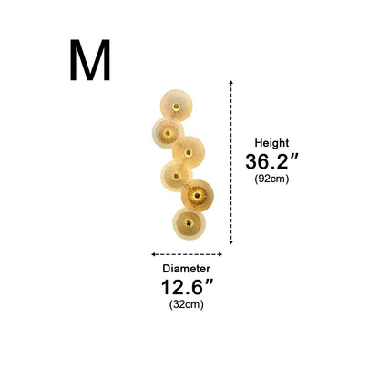 Petals Round Glass Luxury LED Personality Post - Modern Wall Sconce - Flyachilles