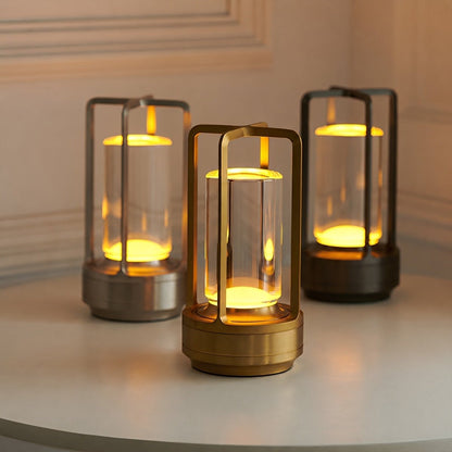 Portable Lantern Cordless Table Lamp Rechargeable Touch Dimming Night Lights - Flyachilles