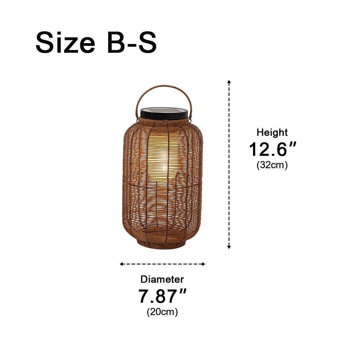 Portable Lantern Rattan LED Waterproof Solar Outdoor Lights Floor Lamp - Flyachilles