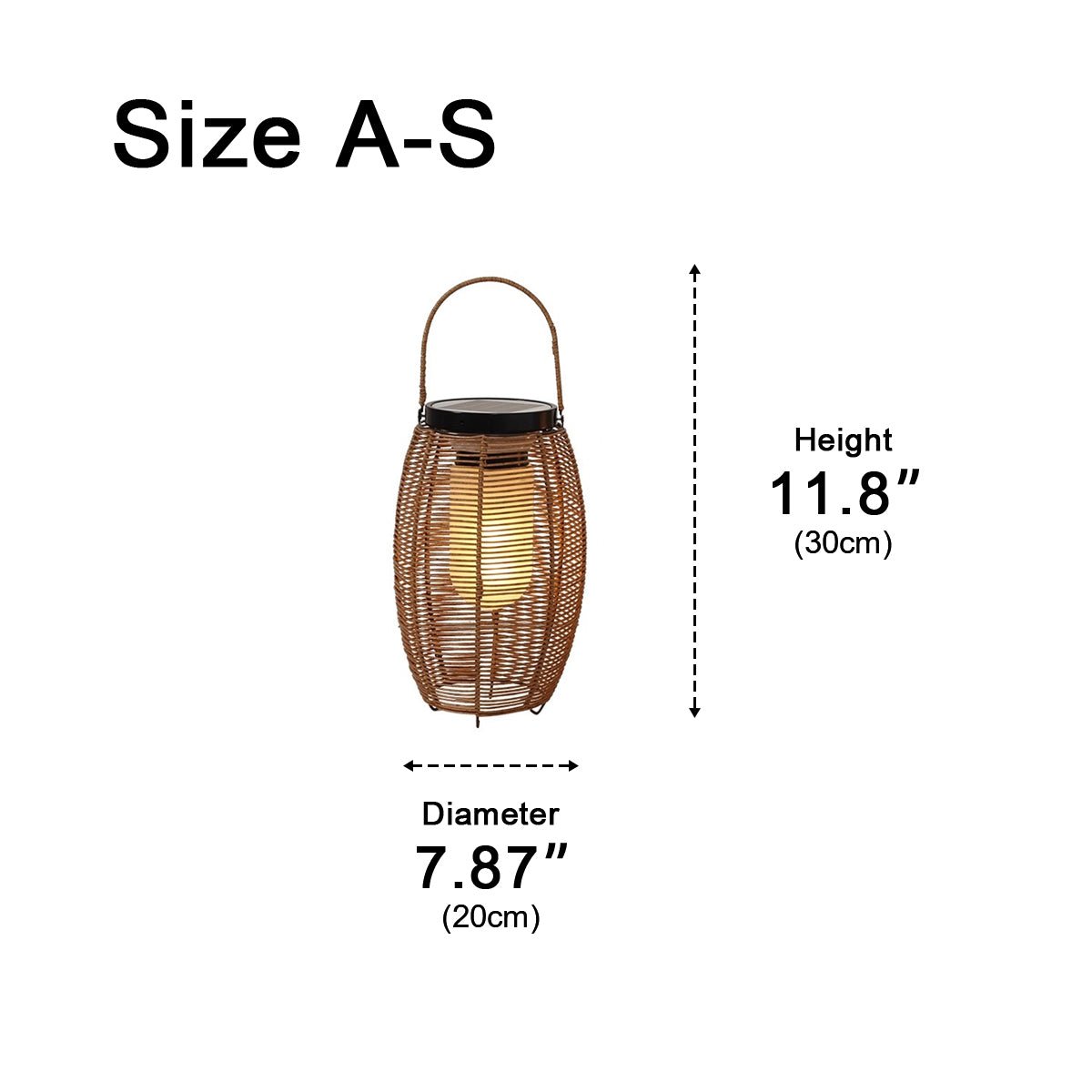Portable Lantern Rattan LED Waterproof Solar Outdoor Lights Floor Lamp - Flyachilles