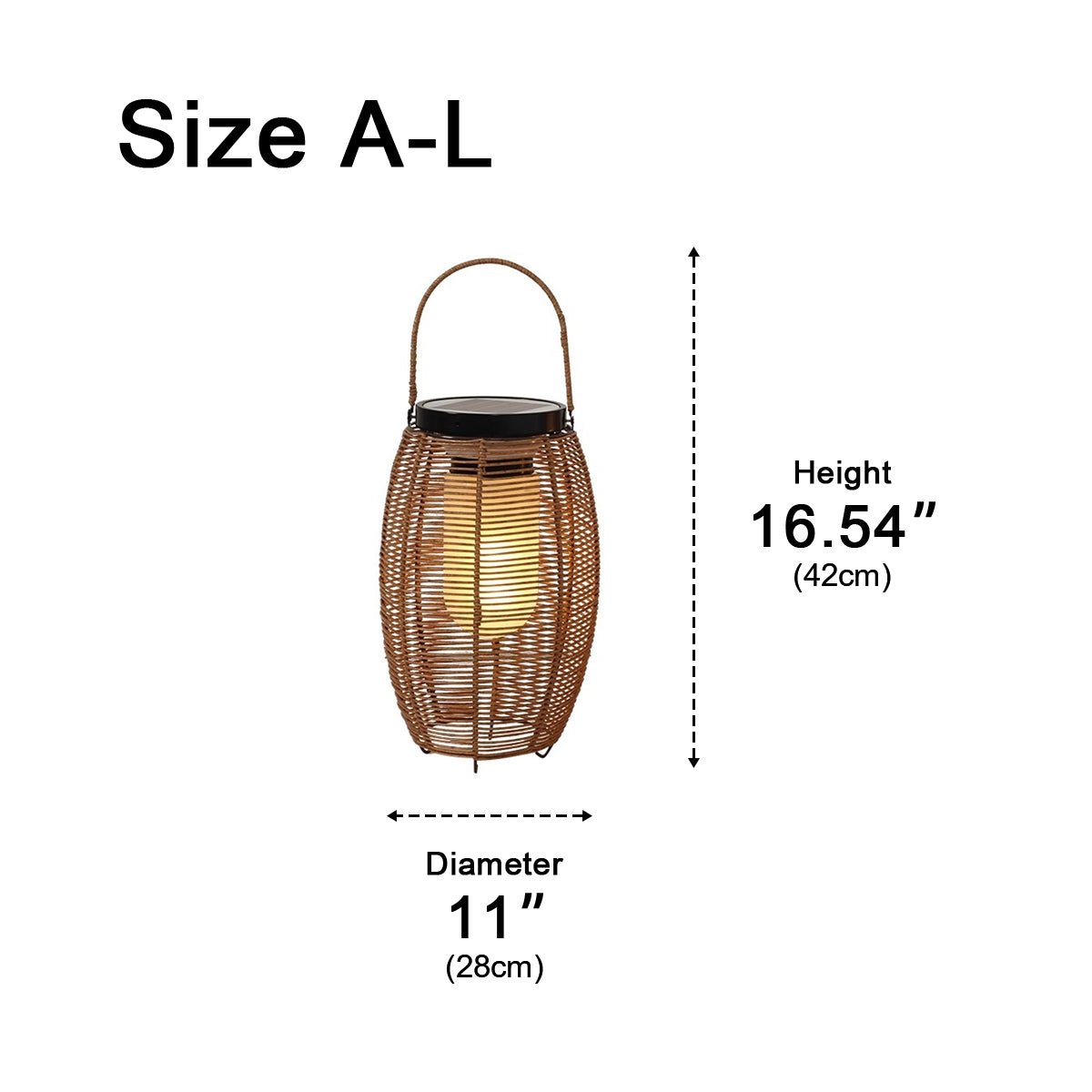Portable Lantern Rattan LED Waterproof Solar Outdoor Lights Floor Lamp - Flyachilles